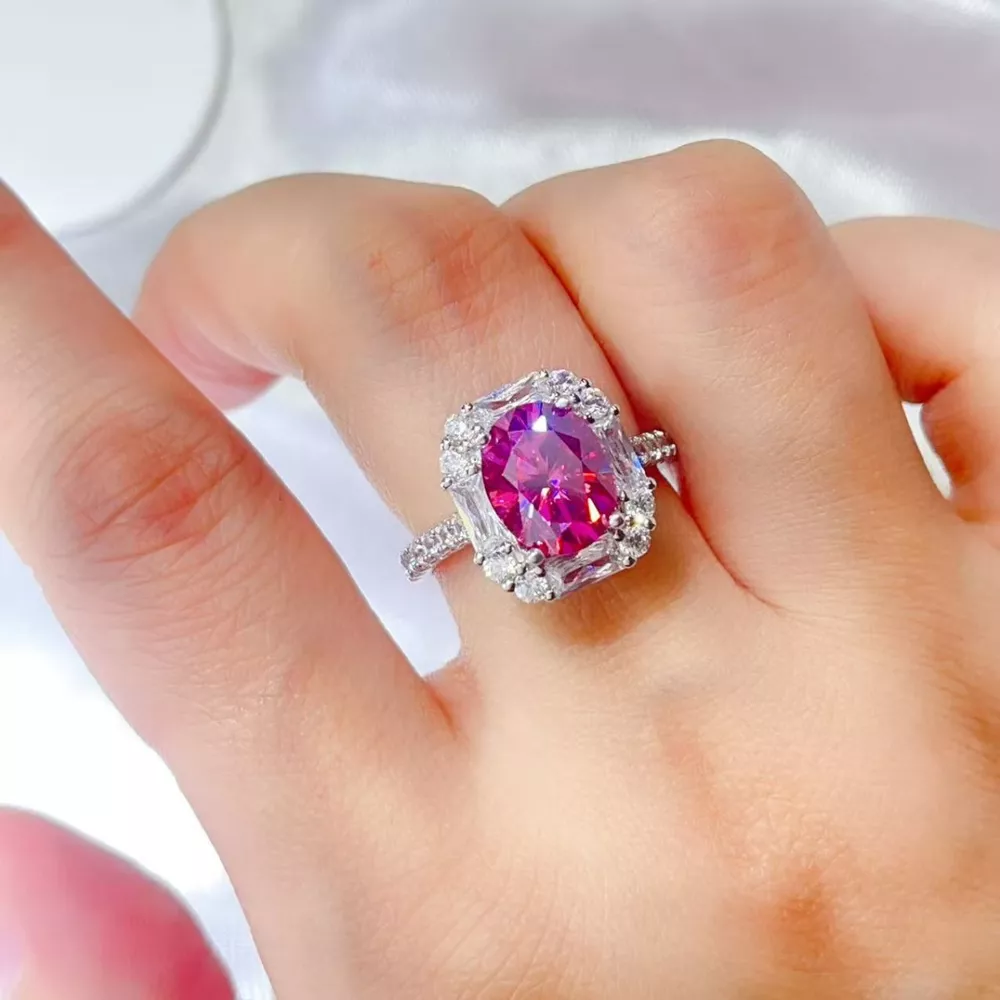3 Carat Moissanite 925 Sterling Silver Ring, image 4