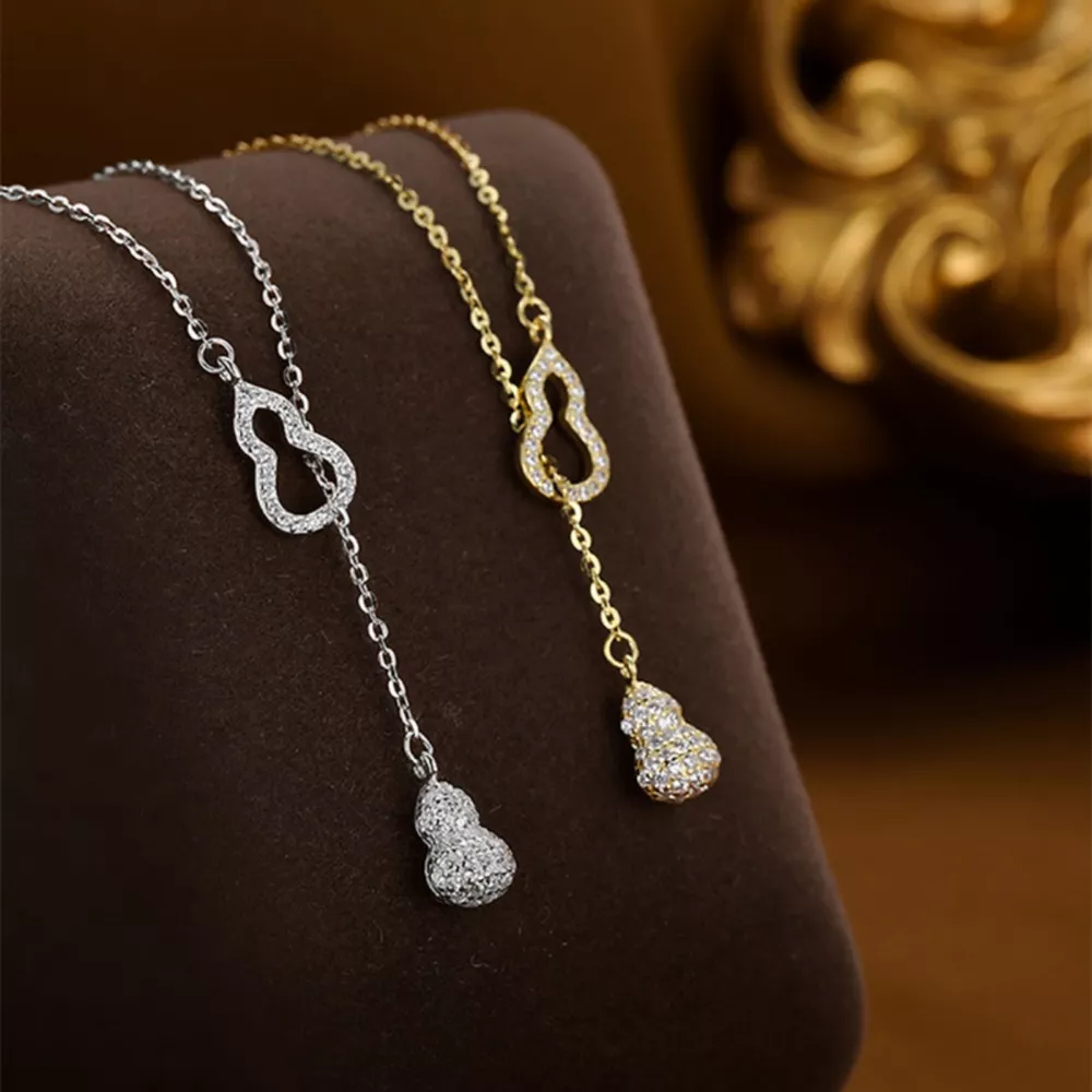 Zircon Gourd Pendant Necklace, image 2
