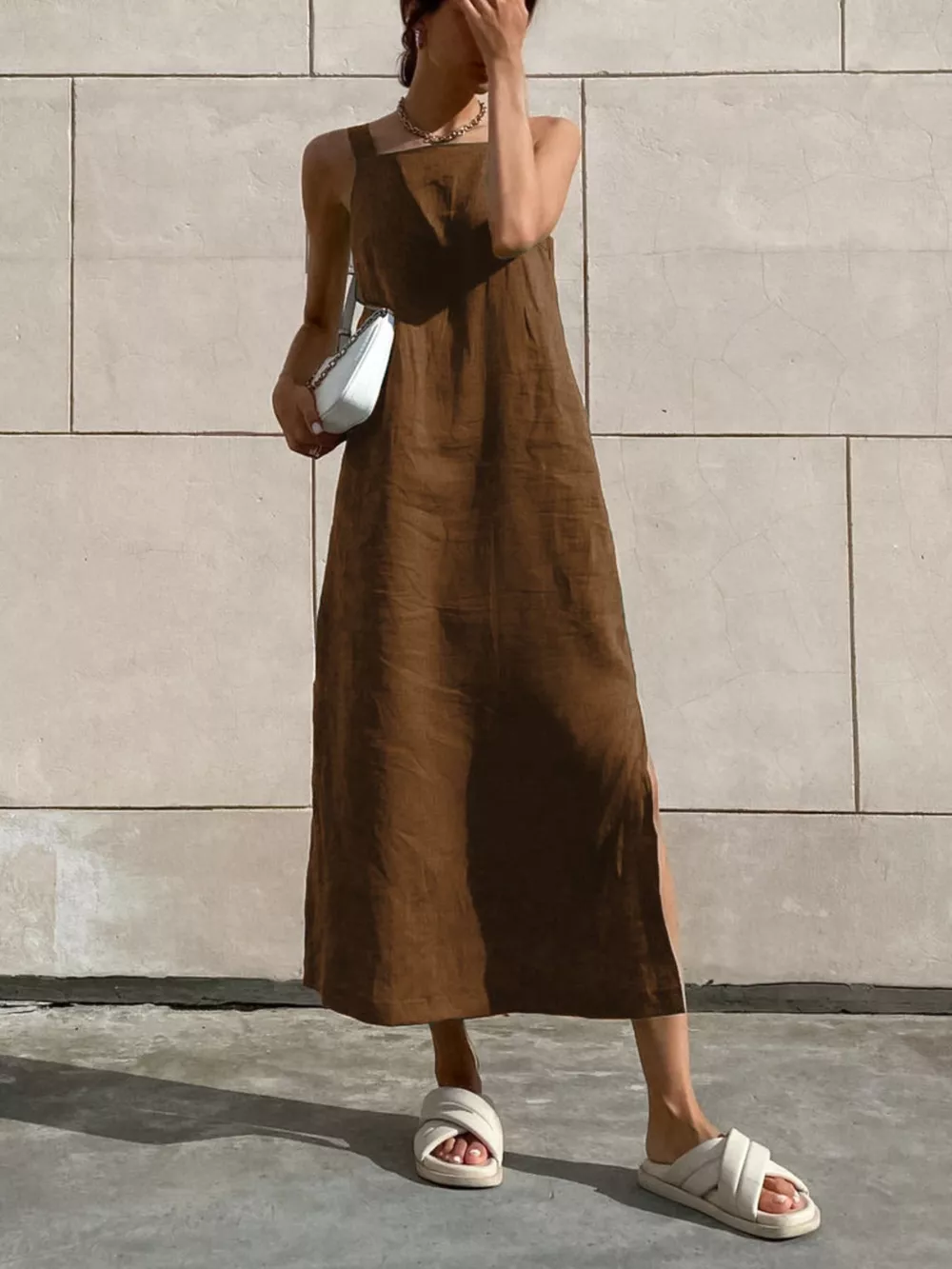 Side Slit Sleeveless Midi Dress, image 11
