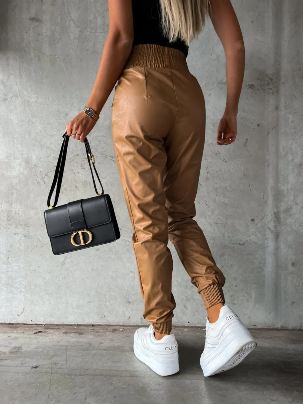 Smocked High Waist Pants with Pockets, image 7