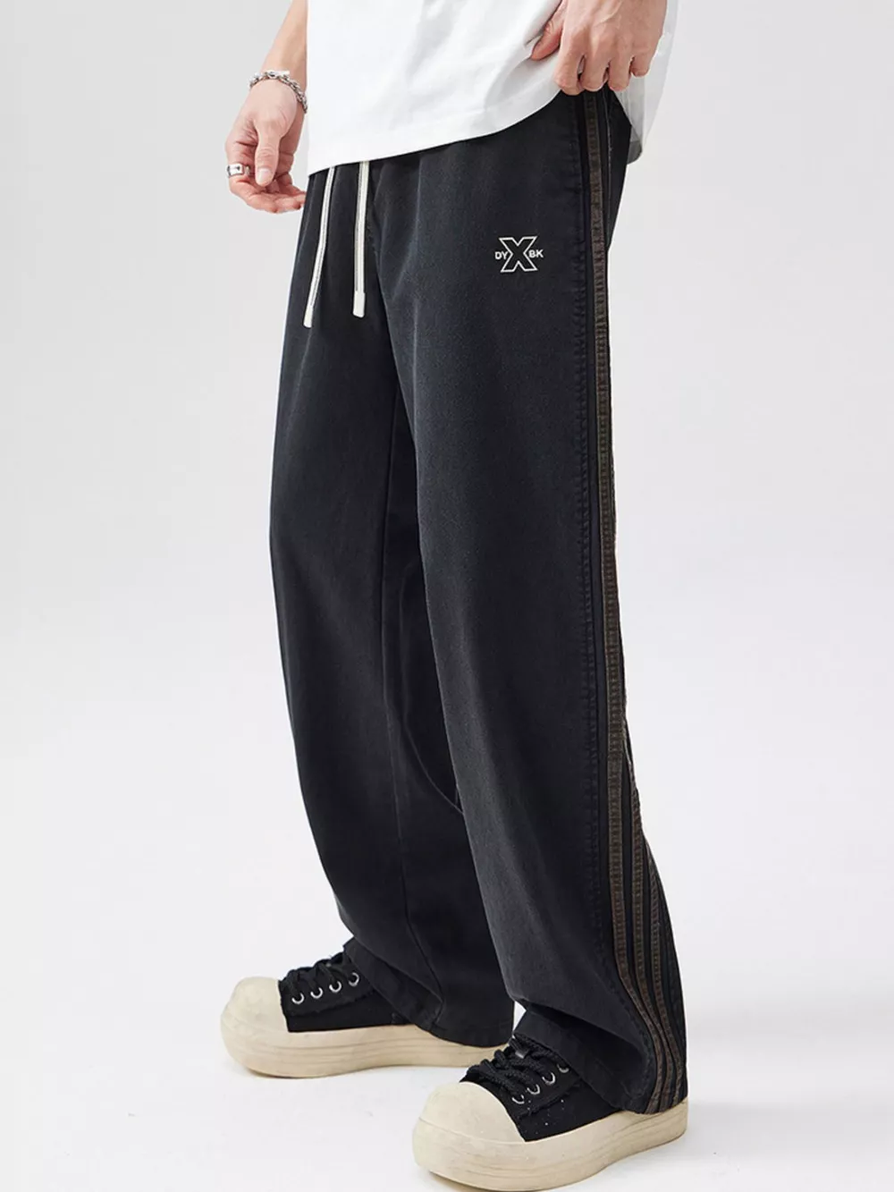 Men's Full Size Drawstring Wide Leg Pants Plus Size, image 2