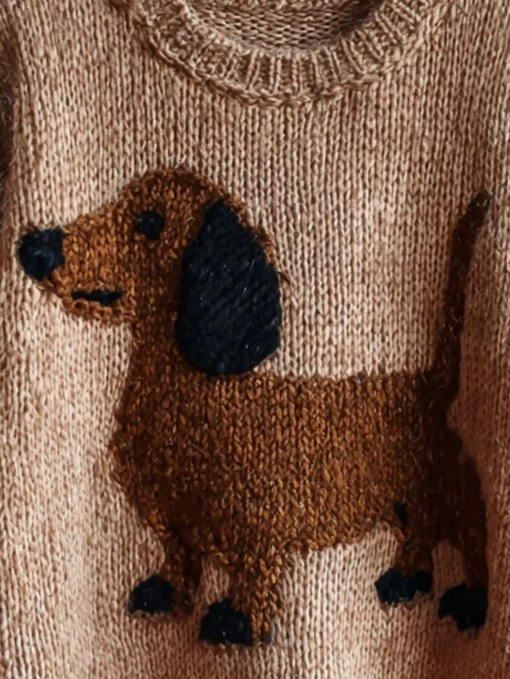 Dachshund Dropped Shoulder Sweater, image 3