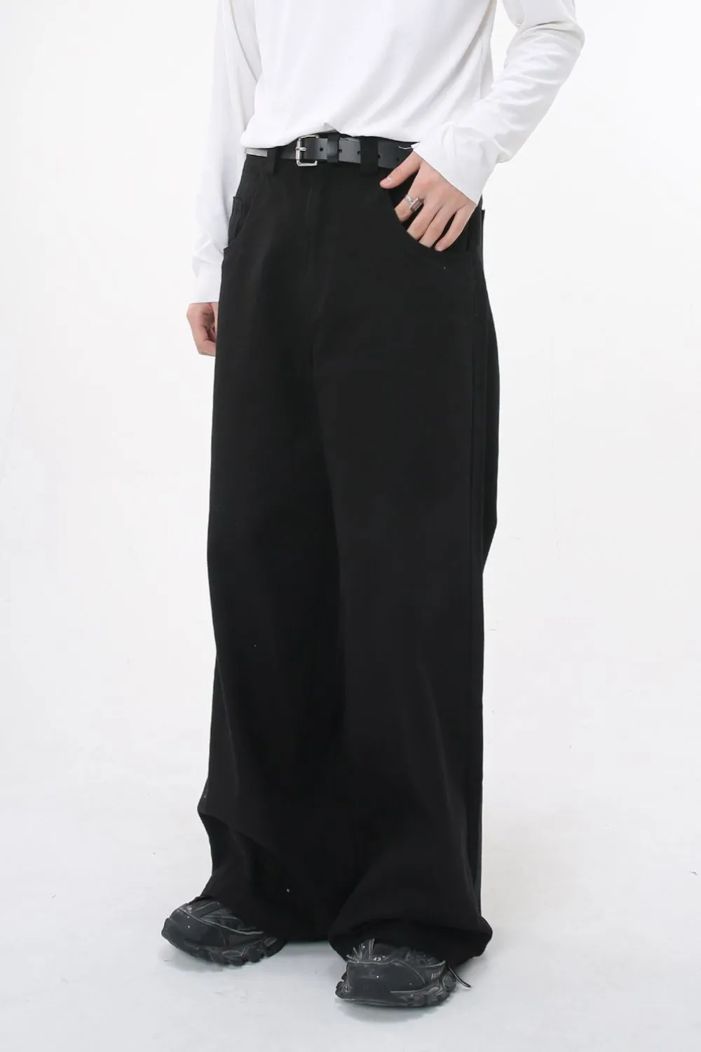 Wide Leg Jeans with Pockets, image 3