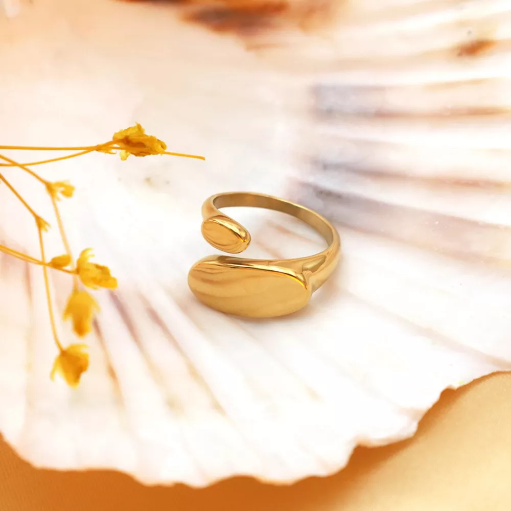 18K Gold-Plated Bypass Ring, image 5