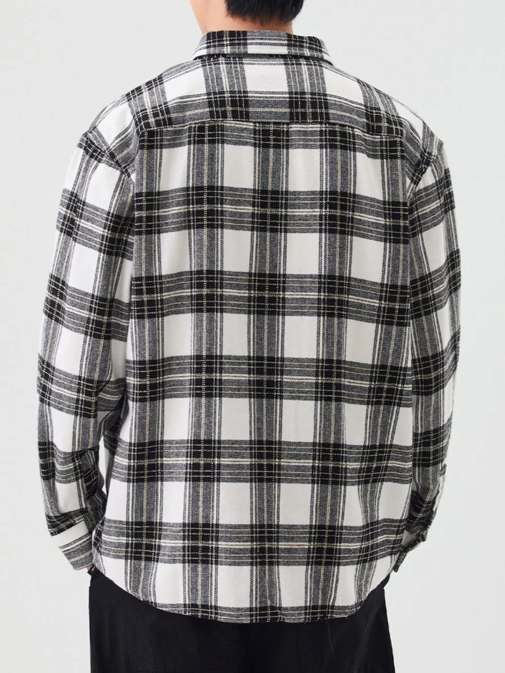 Men's Plus Size Casual Plaid Button Up Shirt, image 4