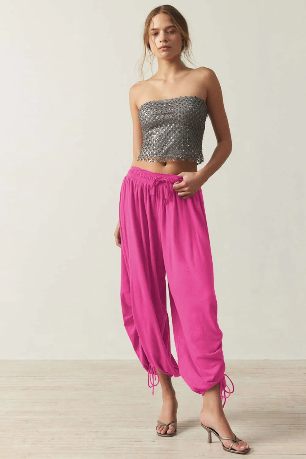 Drawstring Ruched Pants, image 19