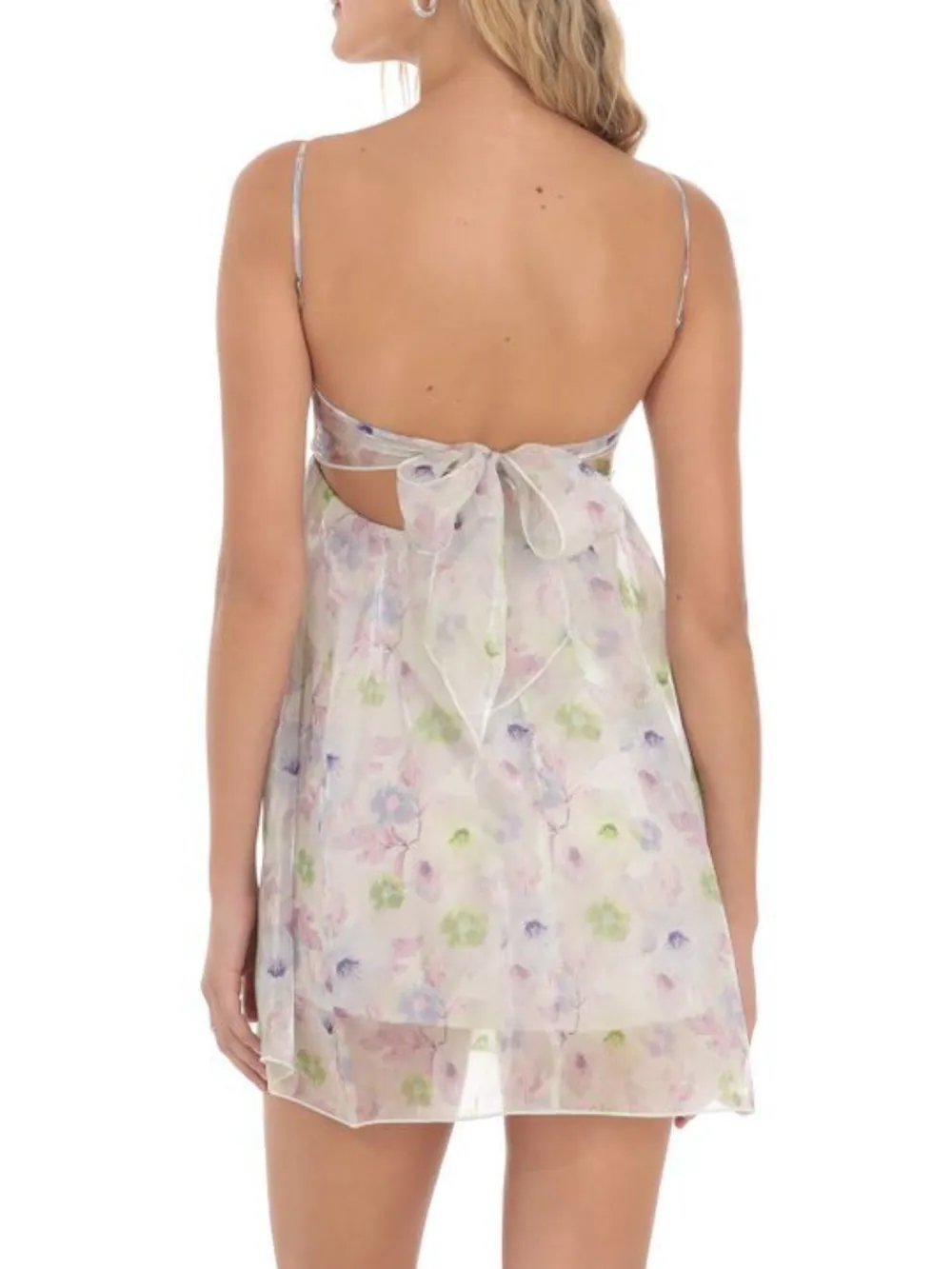 Tie Back Spaghetti Strap Mini Dress, image 22