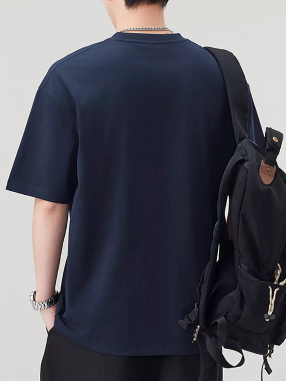 Men's Plus Size Round Neck Short Sleeve T-Shirt, image 6
