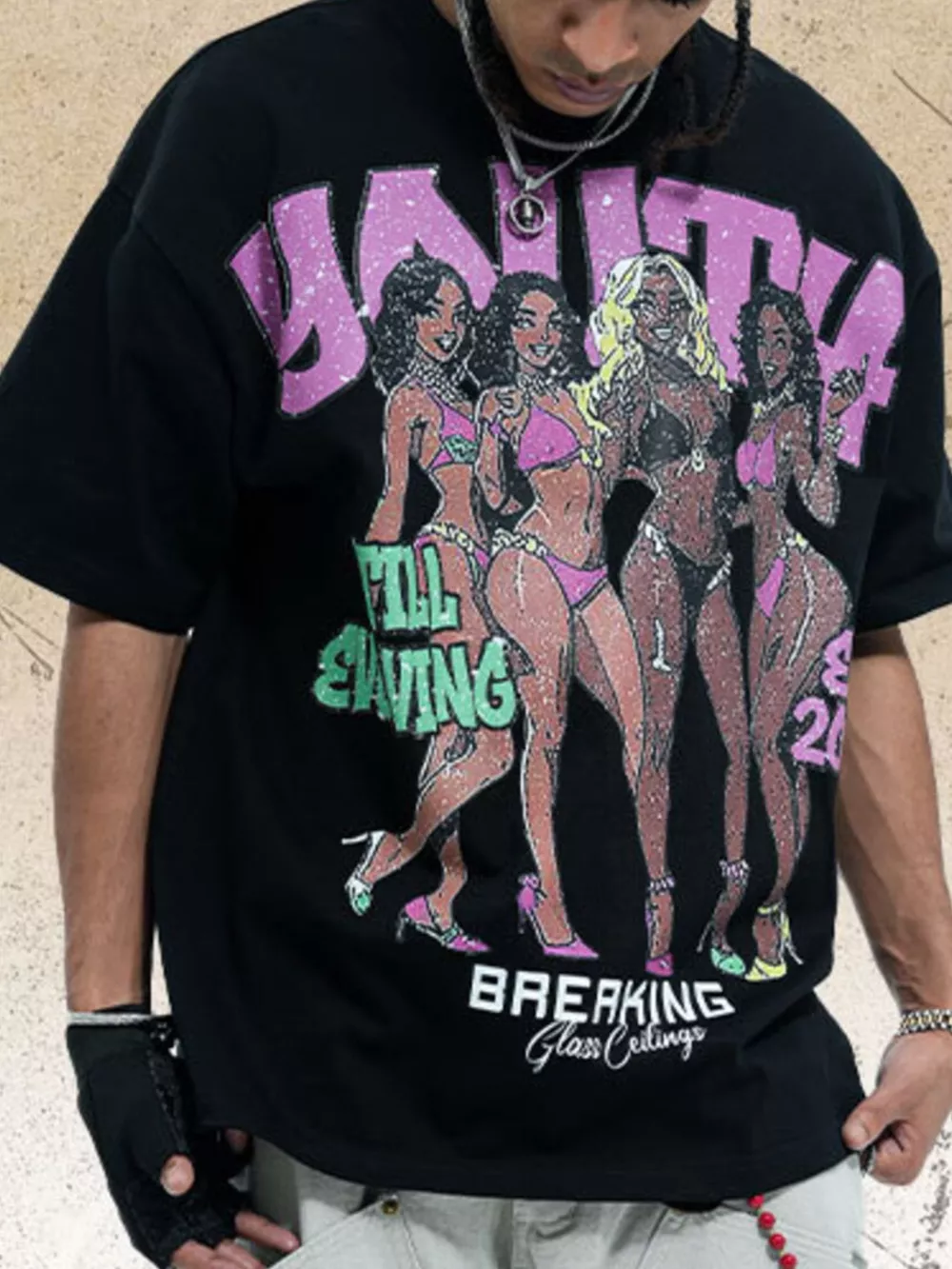 Men's Graphic Short Sleeve Oversized T-Shirt