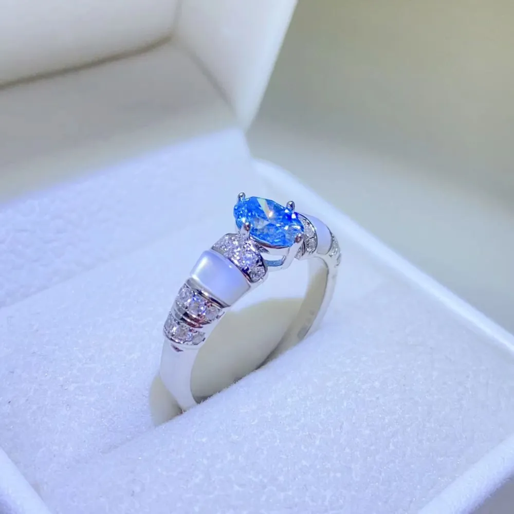 1 Carat Moissanite 925 Sterling Silver Ring, image 9