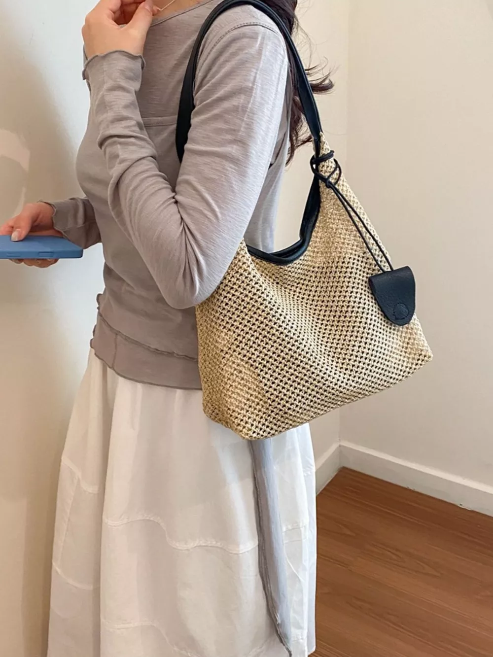 Straw Woven Shoulder Bag, image 5