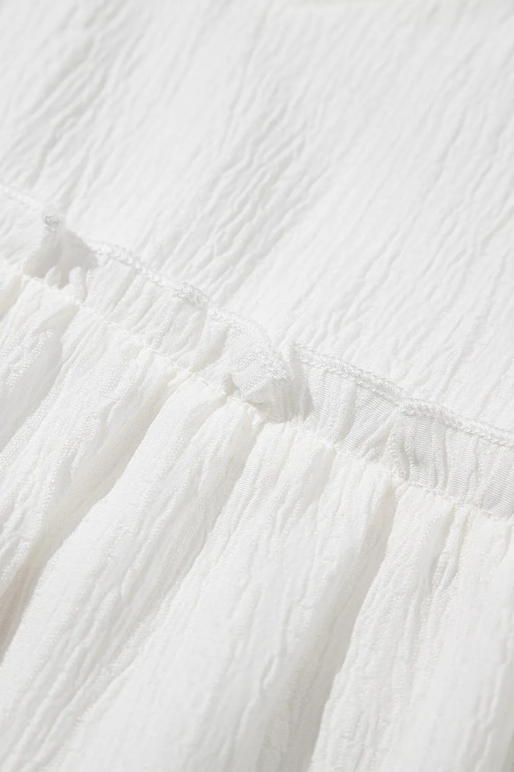 Ruffled Trim V Neck Flutter Flowy Top, image 17