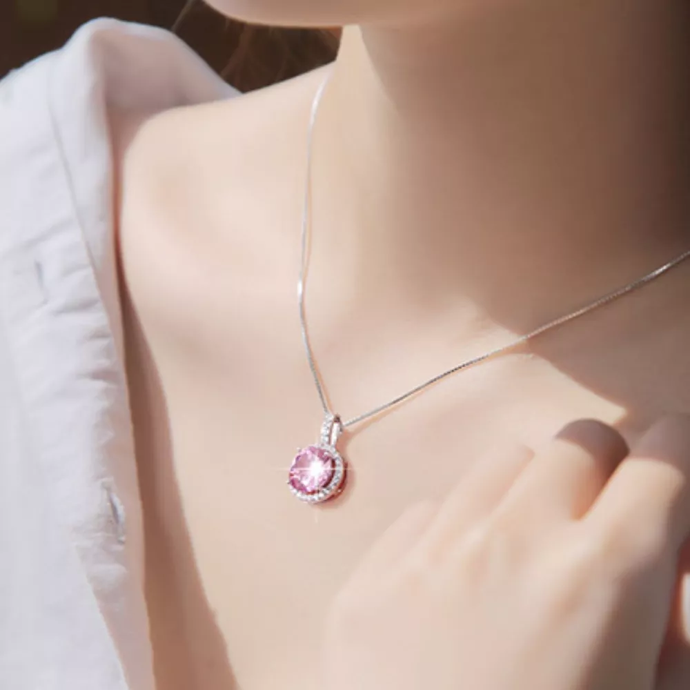 3 Carat Moissanite 925 Sterling Silver Pendant Necklace, image 4