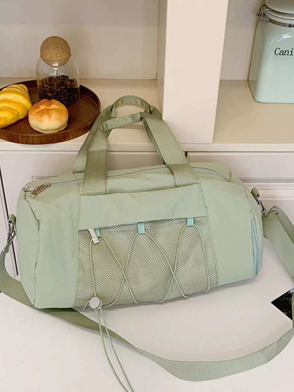Duffel Bag with Mesh Pocket