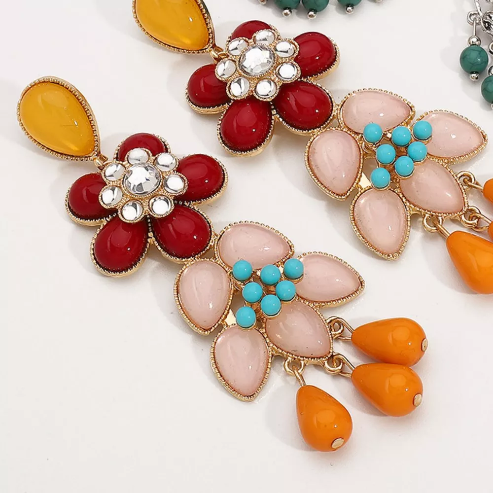 Flower Dangle Earrings, image 5