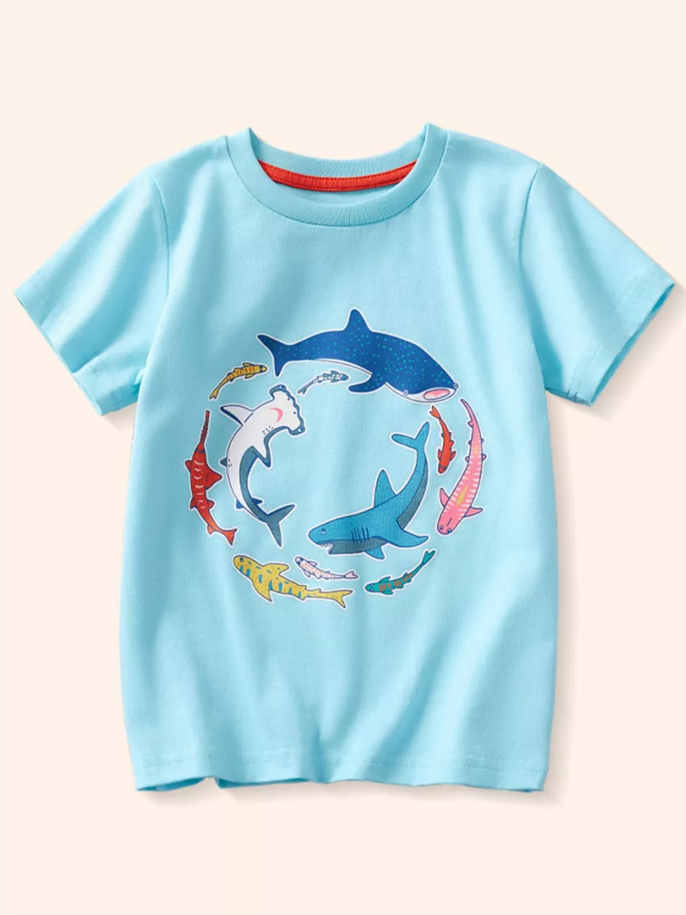 Children's Animal Print Crew Neck Short Sleeve T-Shirt, image 6
