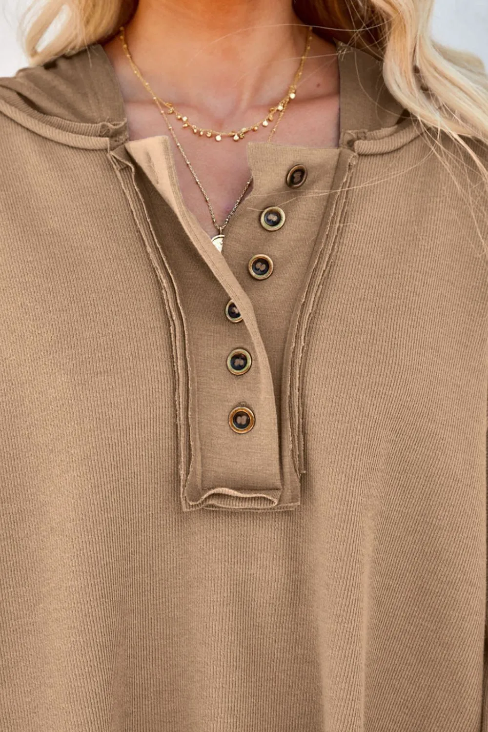 Exposed Seam Long Sleeve Hoodie, image 6