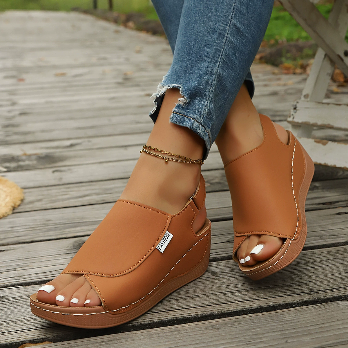 Open Toe Wedge Sandals, image 12
