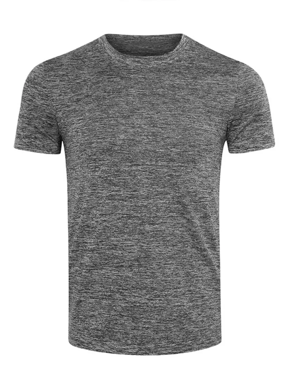 Men's Heathered Casual Round Neck T-Shirt, image 3