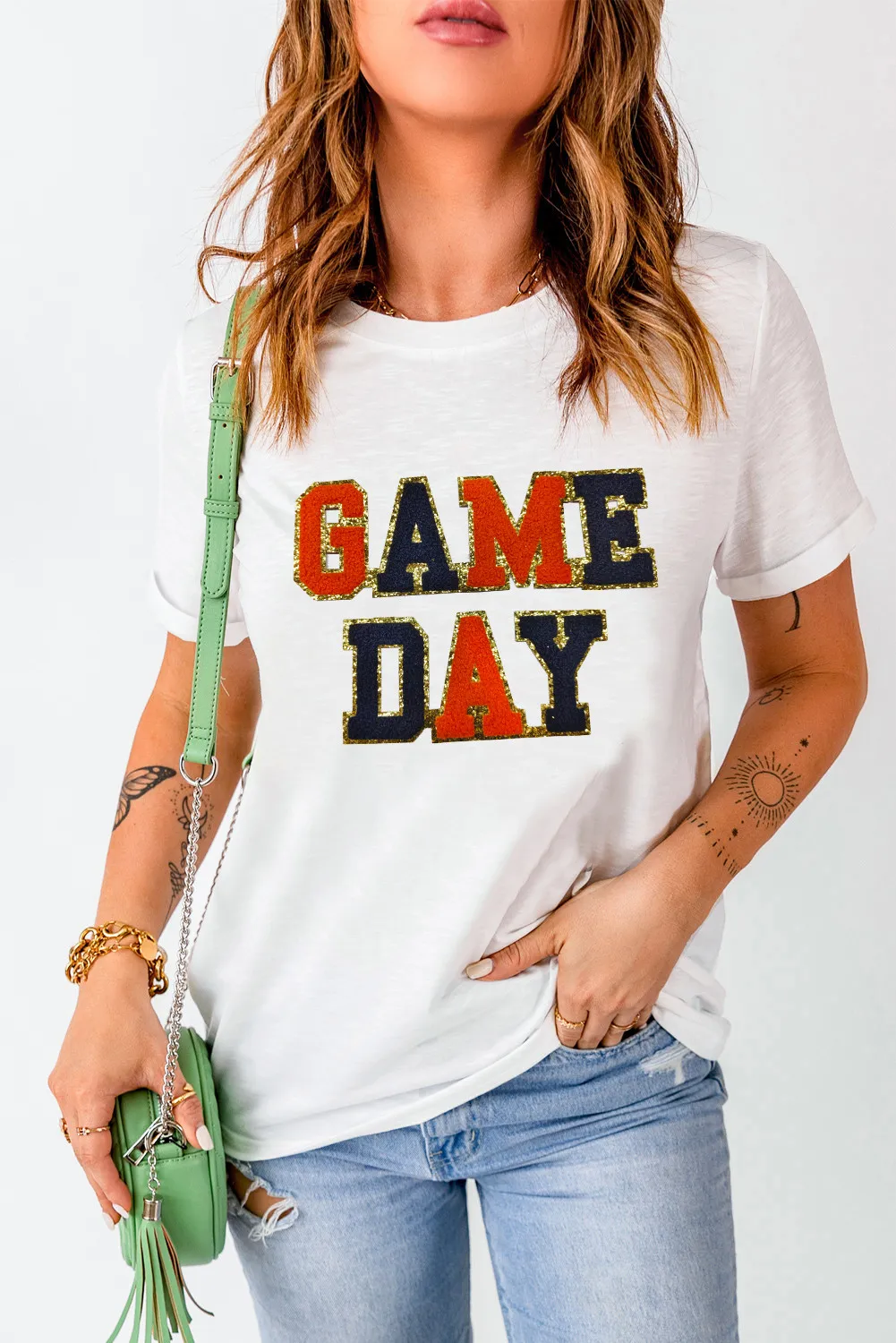 GAME DAY Round Neck Short Sleeve T-Shirt, image 3
