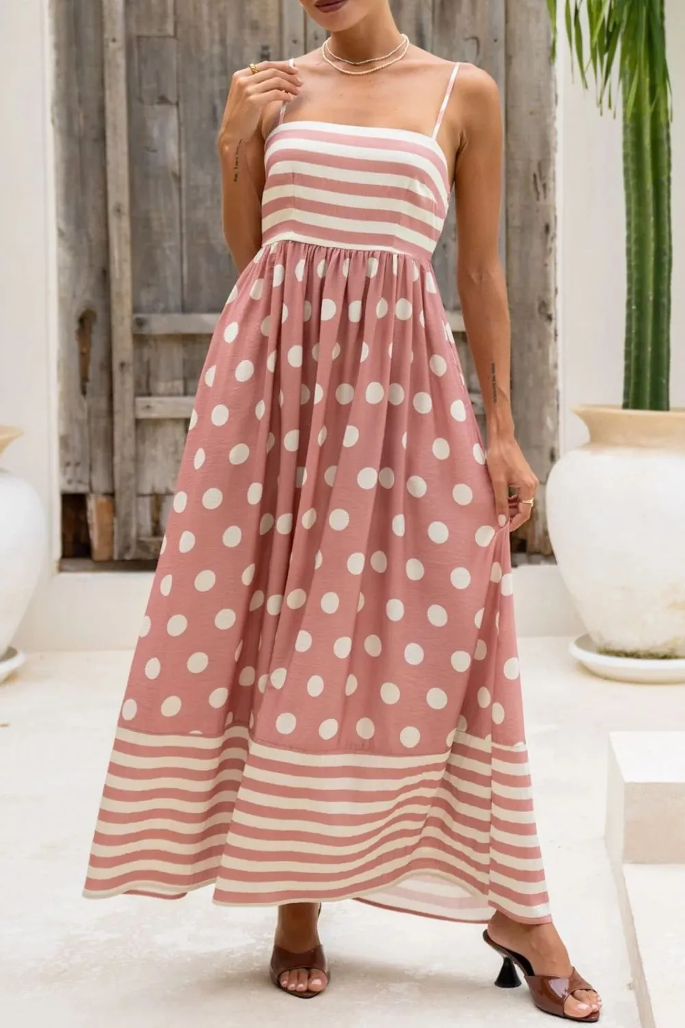 Polka Dot Square Neck Cami Dress, image 15