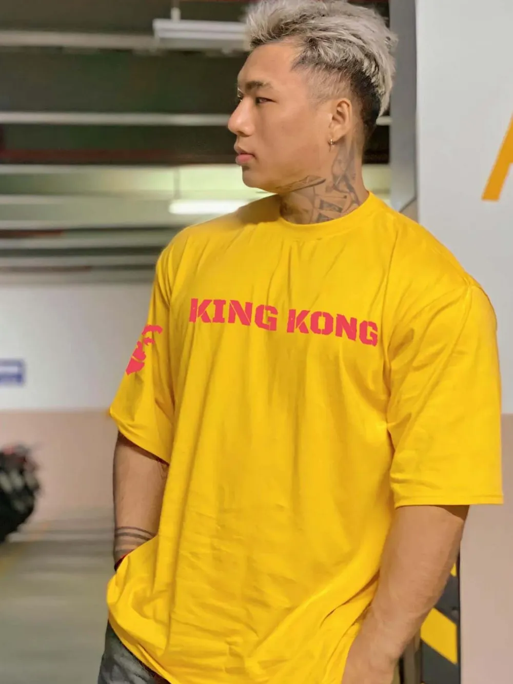 Men's Plus Size KING KONG Round Neck T-Shirt, image 7