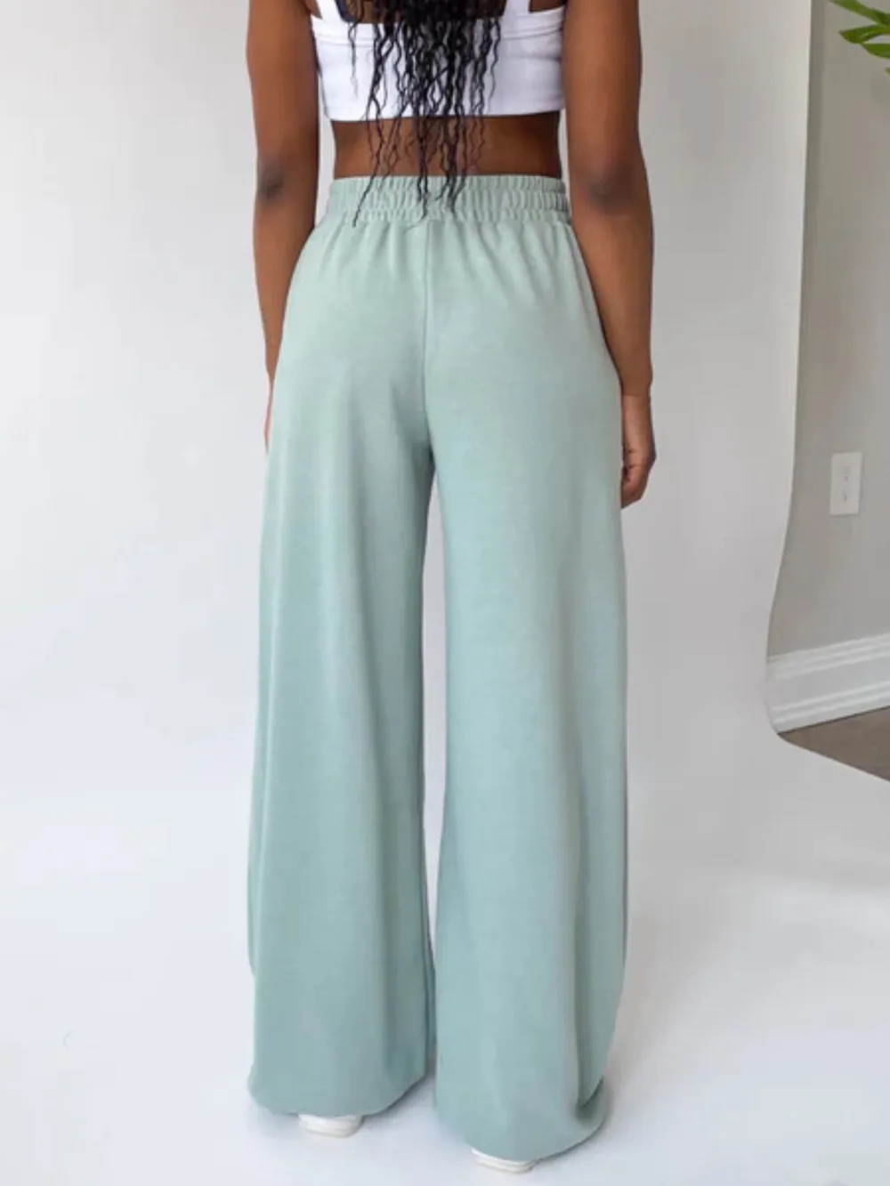Elastic Waist Wide Leg Pants, image 18