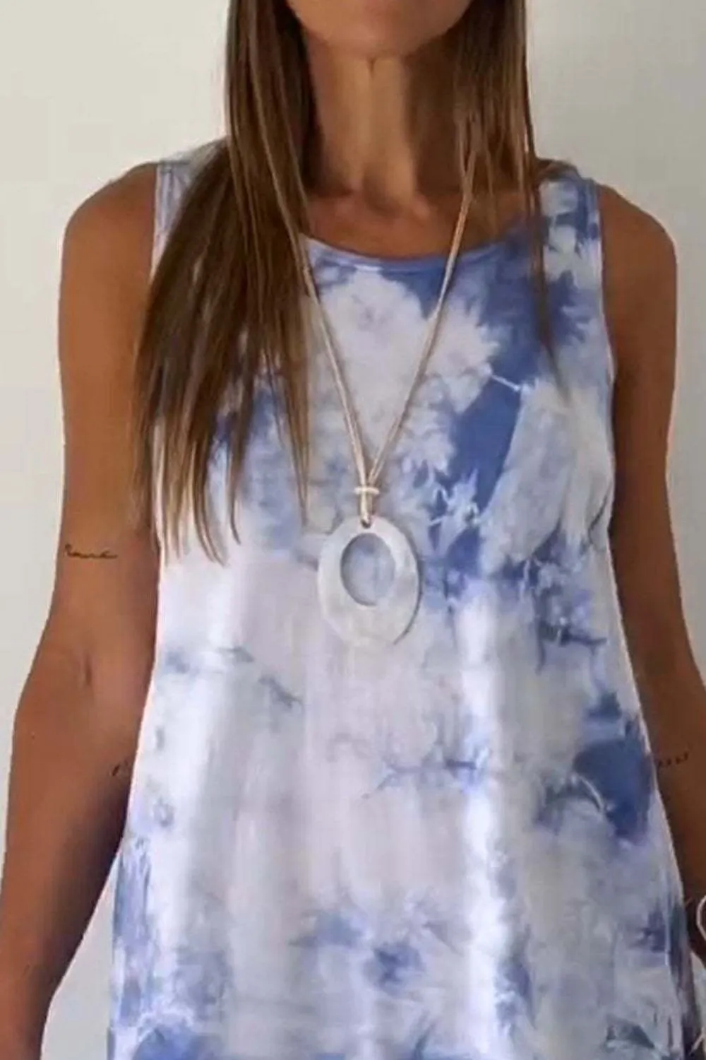 Tie-Dye Sleeveless Mini Tank Dress, image 13