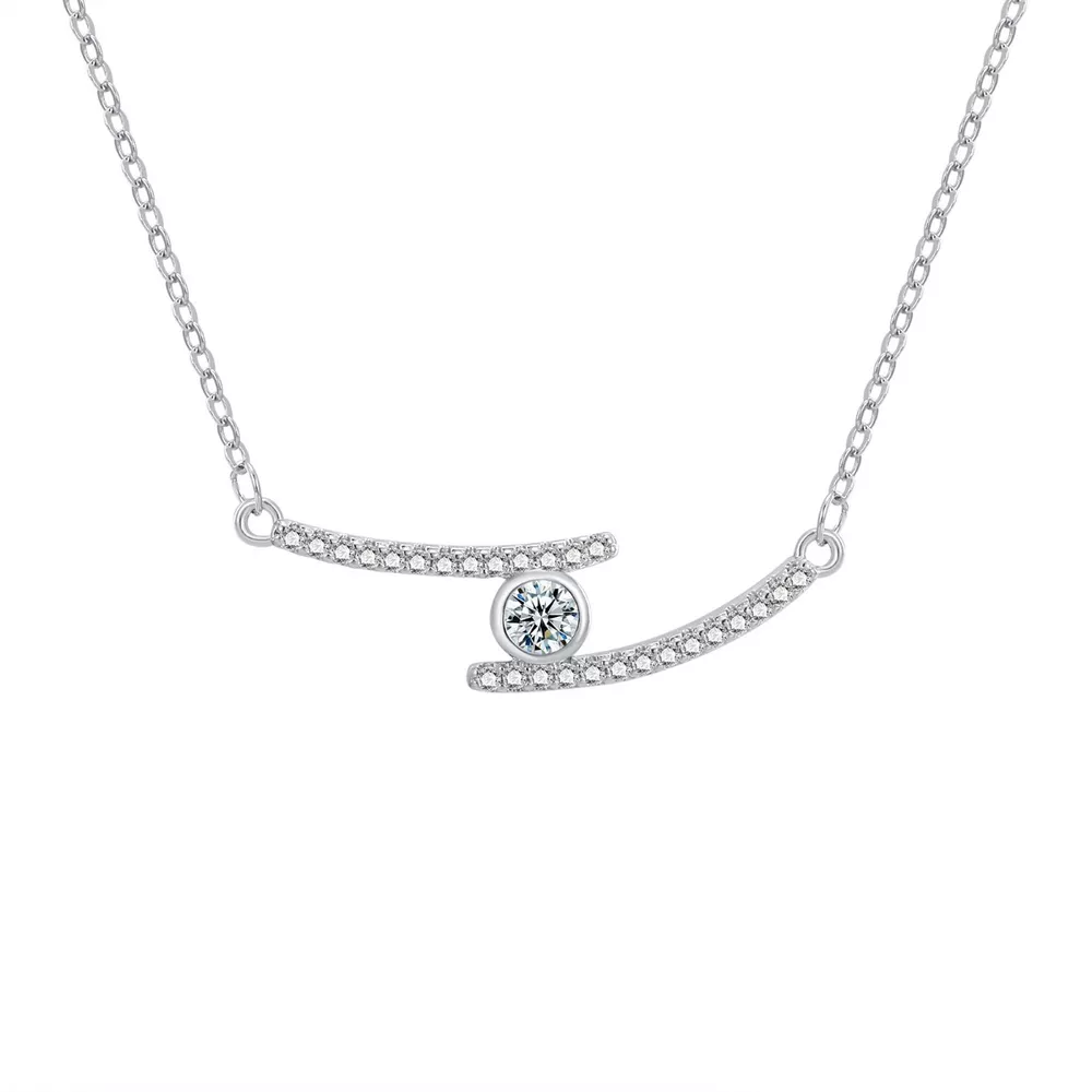 1 Carat Moissanite 925 Sterling Silver Necklace, image 6