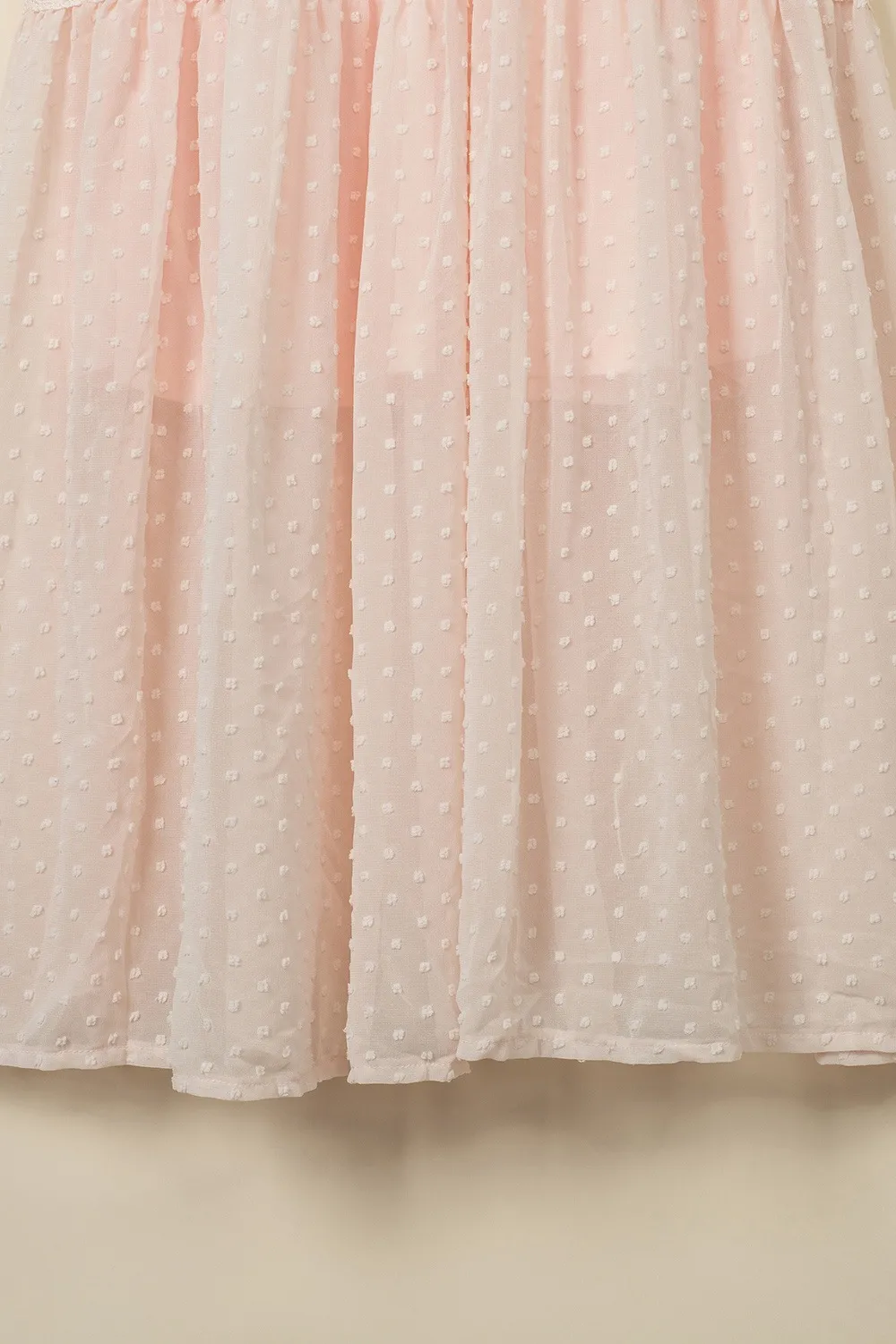 Polka Dot V-Neck Ruffle Midi Dress, image 9