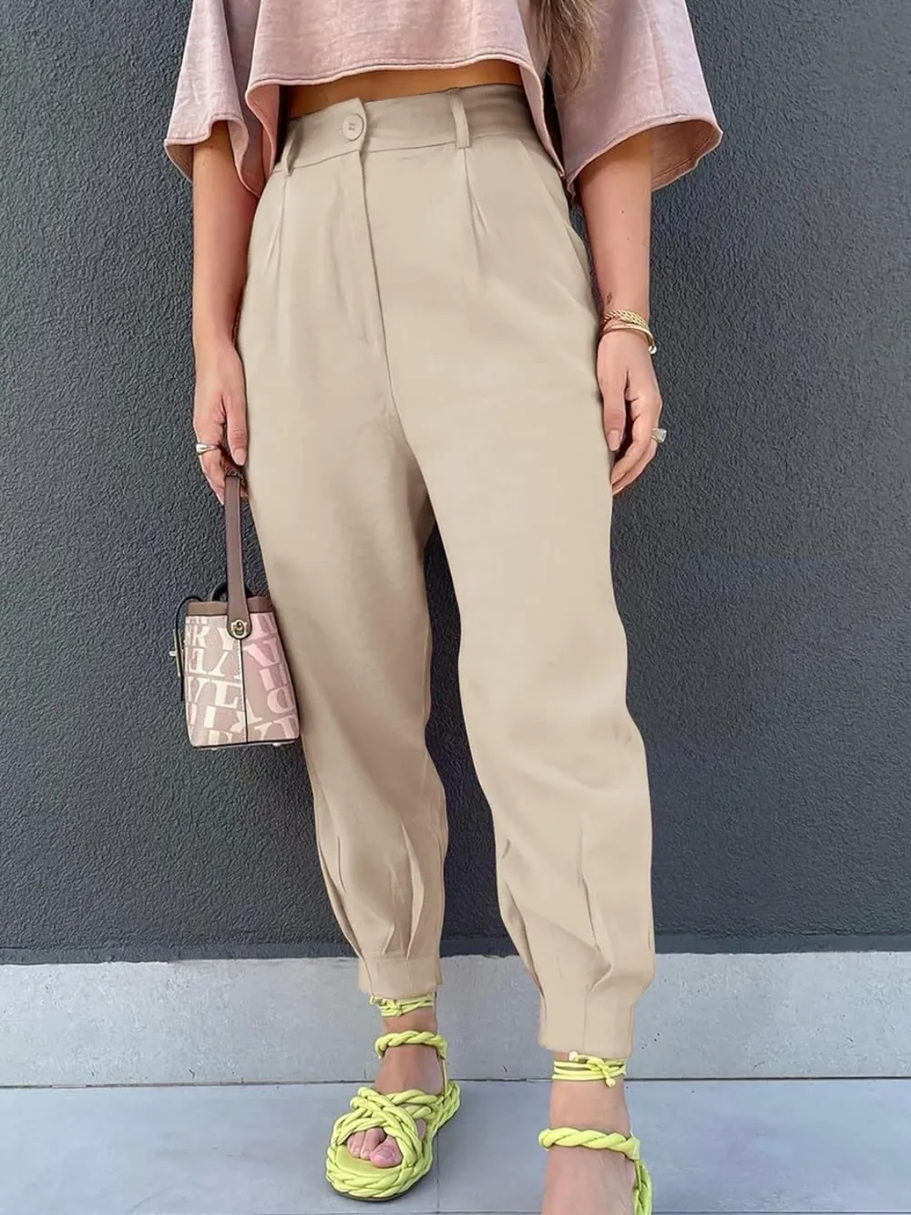 High Waist Cropped Pants, image 12