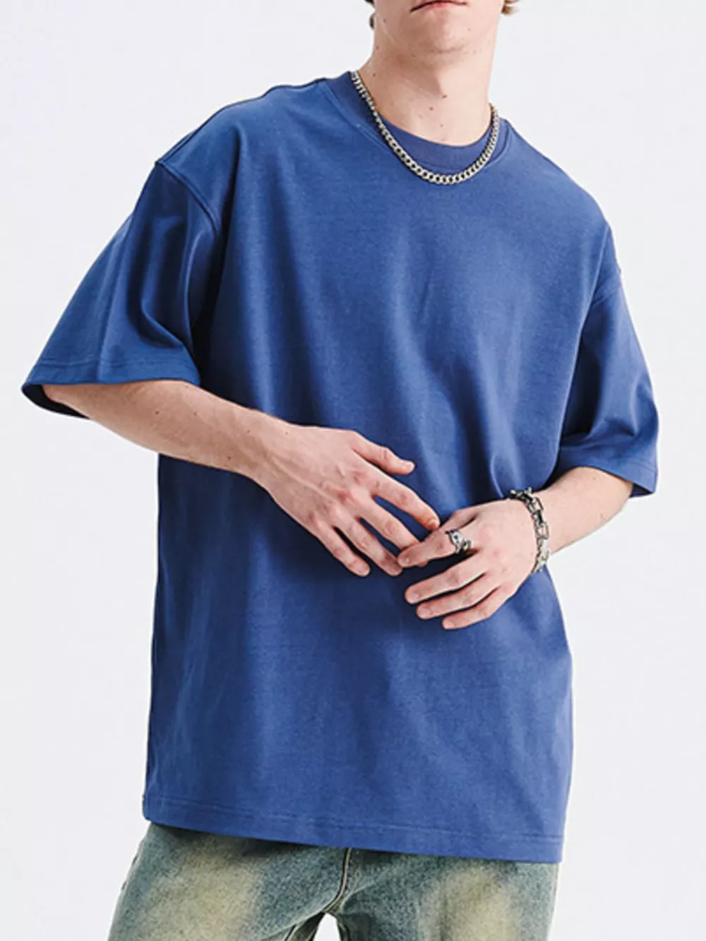 Men's Round Neck Short Sleeve T-Shirt, image 2