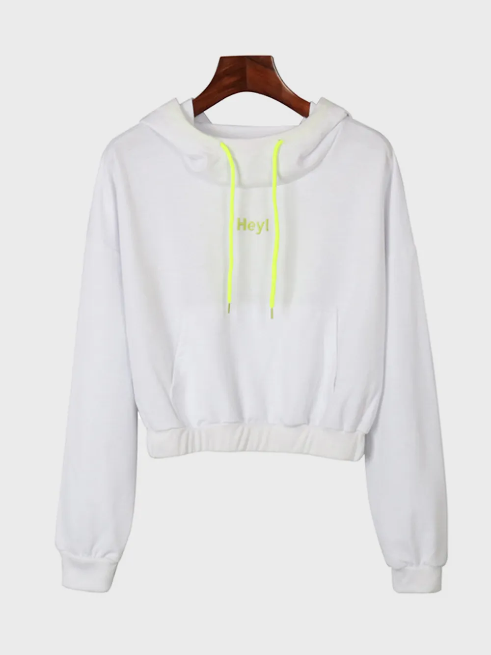 Drawstring Letter Long Sleeve Hoodie, image 5