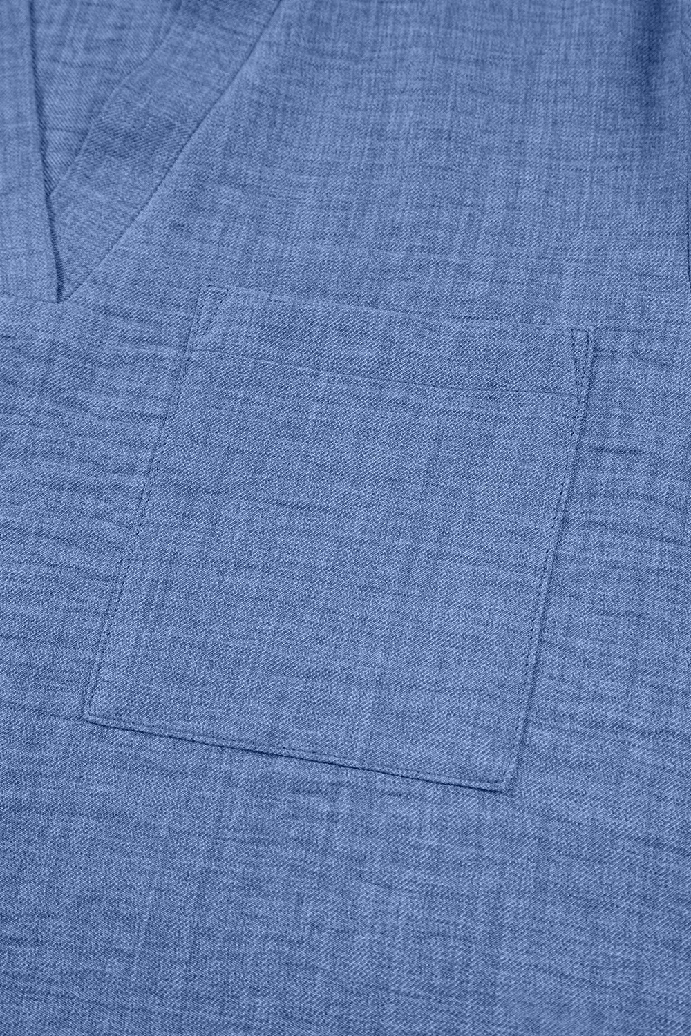 Casual Roll-Up Sleeve Notched Blouse, image 10