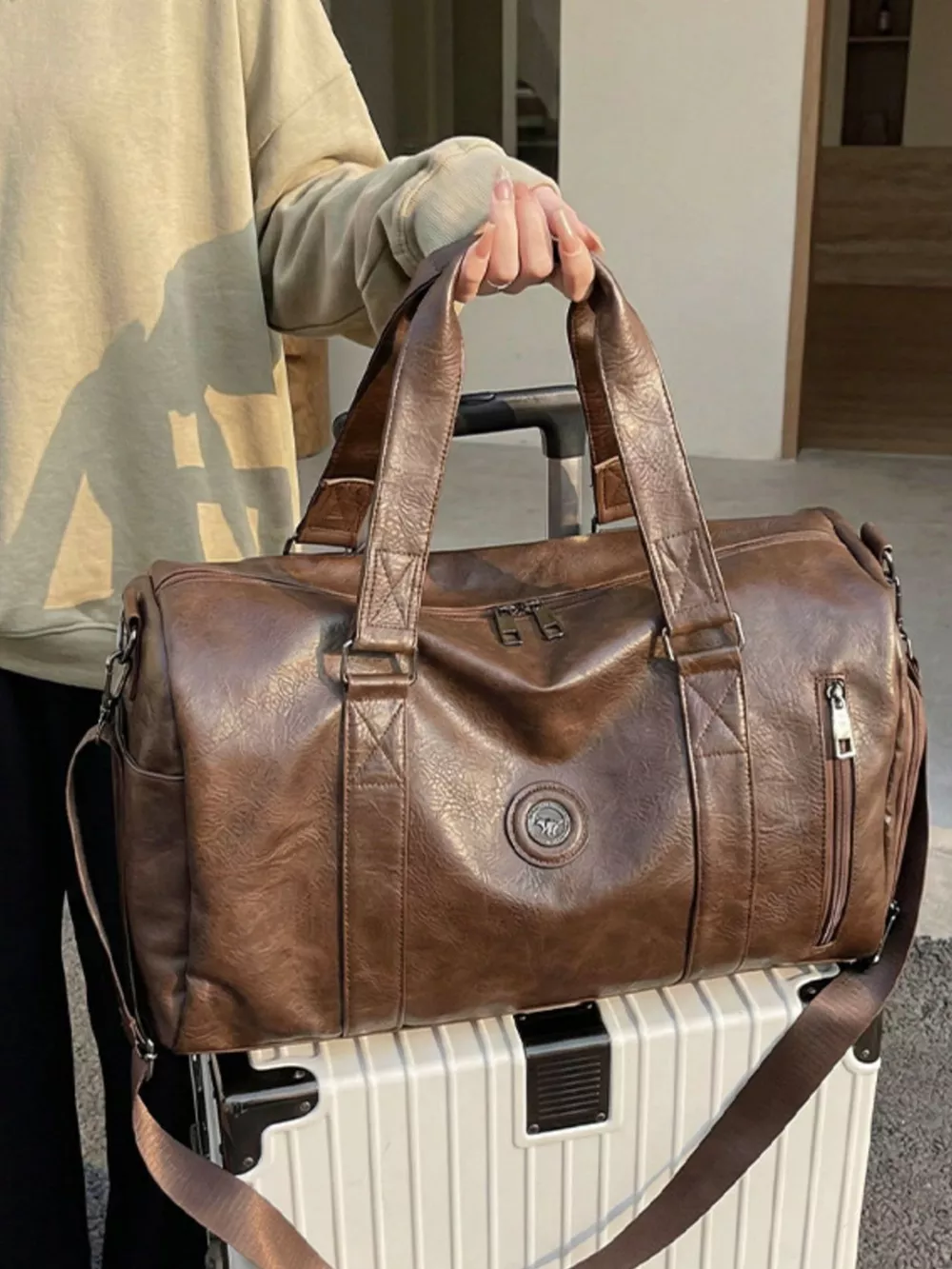 PU Leather Duffel Bag, image 7