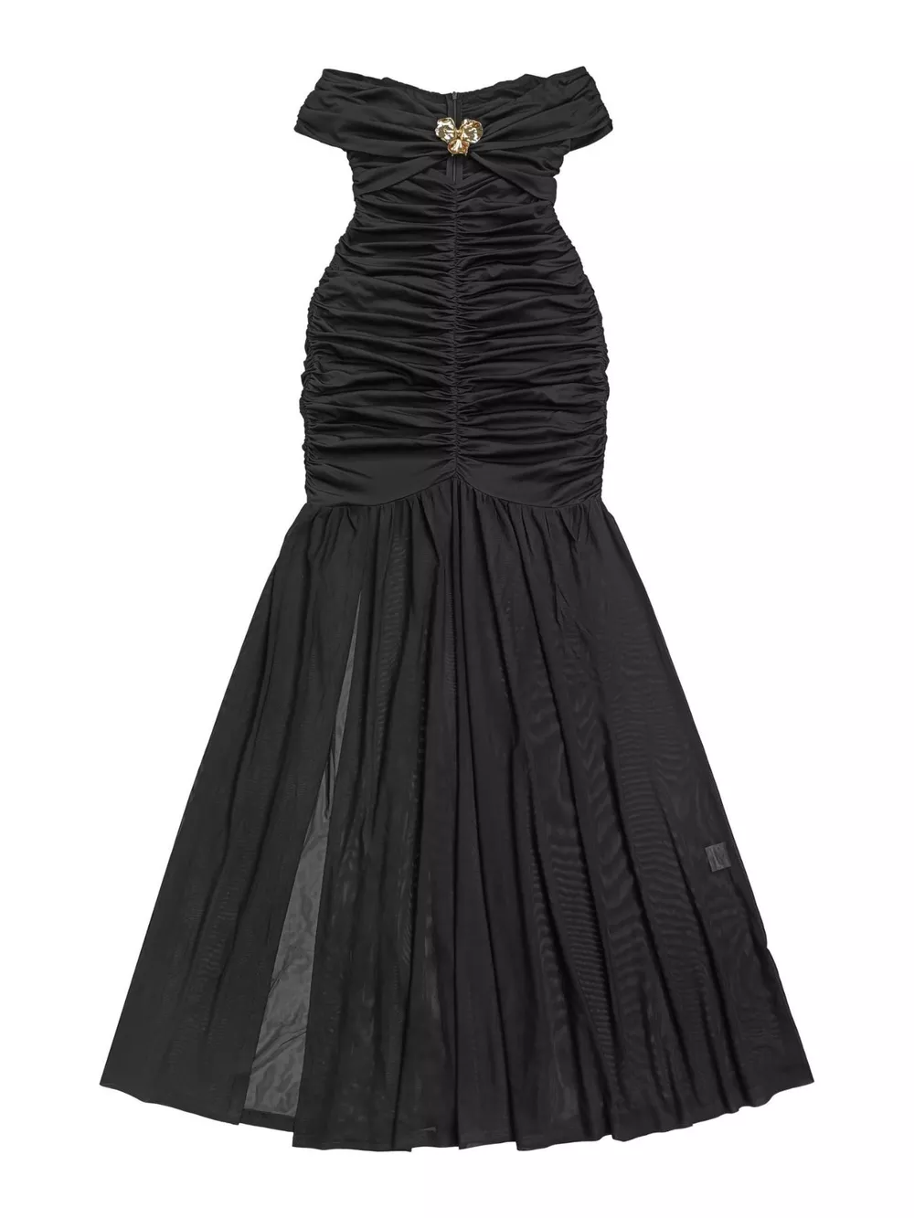 Off-Shoulder Ruched Mermaid Maxi Dress, image 6
