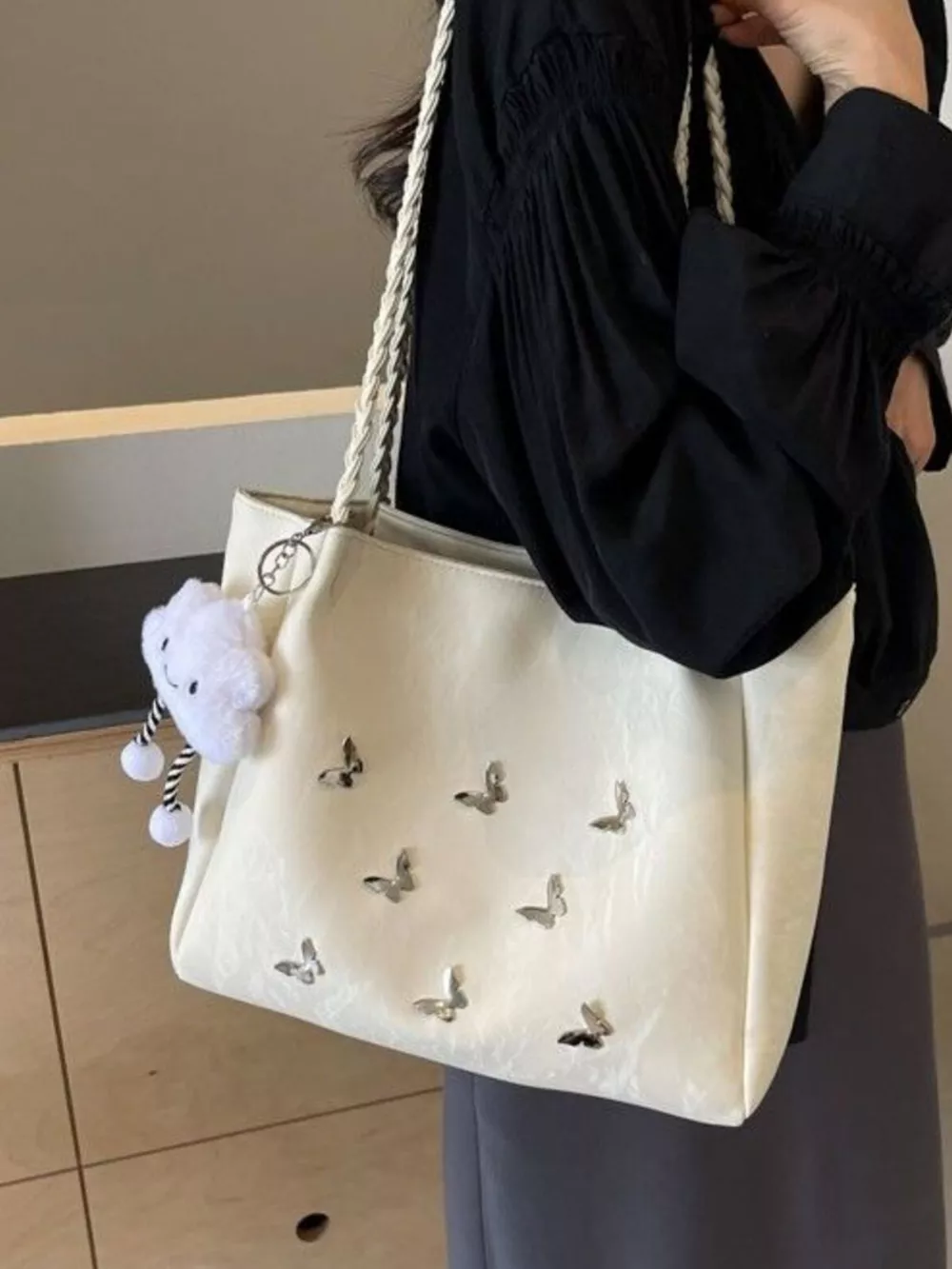 Butterfly Pattern Tote Bag, image 7