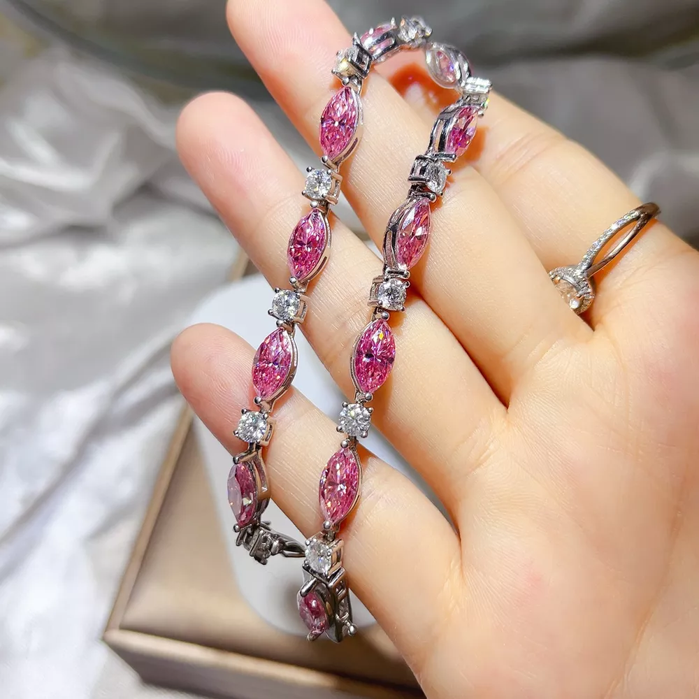 925 Sterling Silver Moissanite Bracelet, image 3