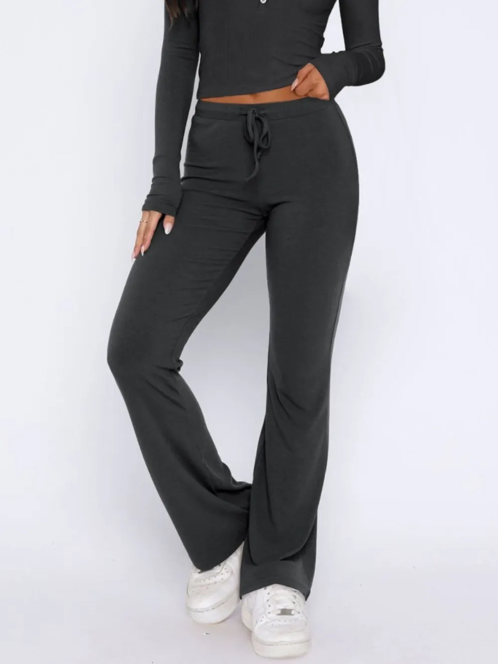 V-Neck Long Sleeve Top and Pants Set, image 14