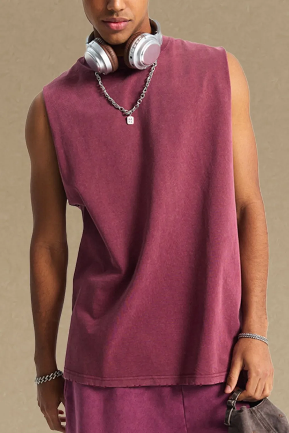 Men's Round Neck Tank, image 3