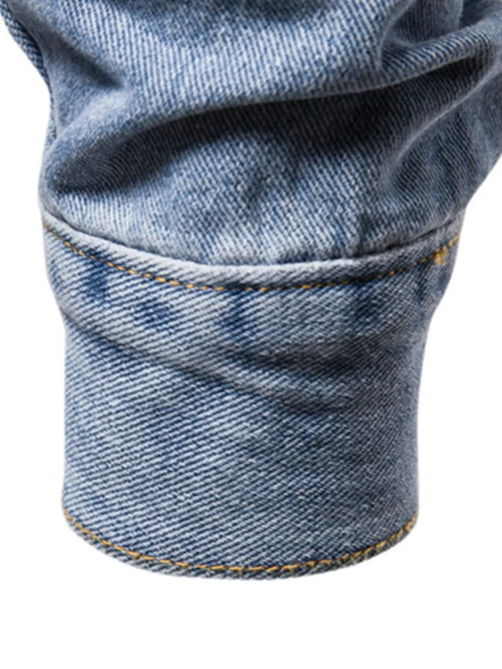Men's Button Down Long Sleeve Denim Jacket, image 5