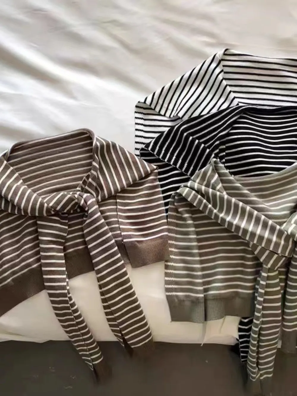 Striped Contrast Knit Wrap, image 5
