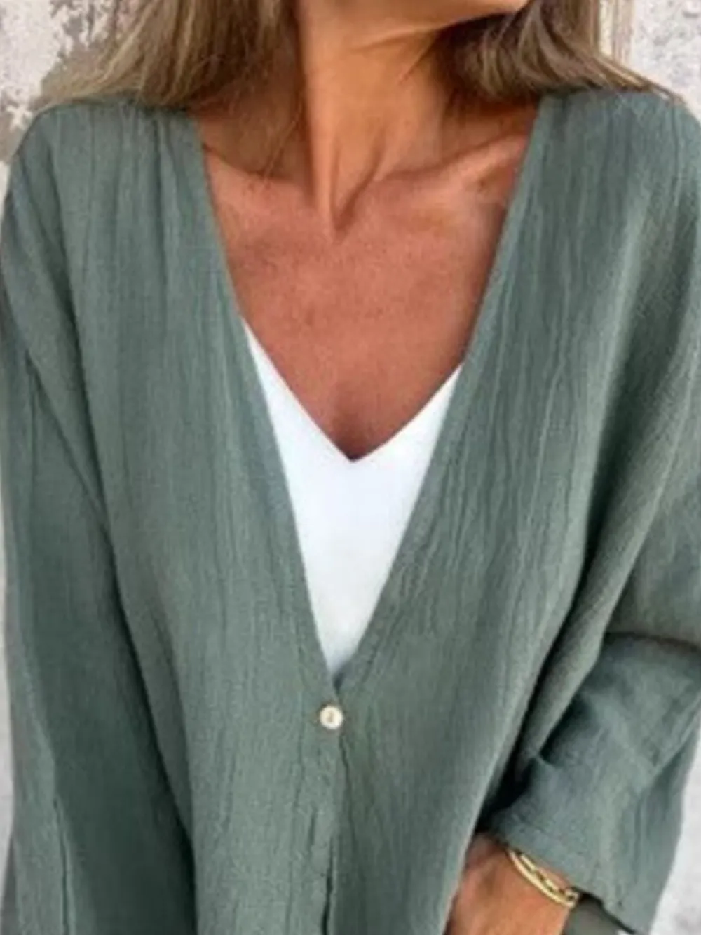 Full Size Oversized Button-Up Cardigan Plus Size, image 3