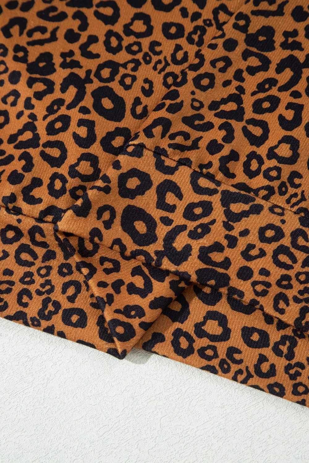 Leopard Print Long Sleeve Top Relaxed Pant Set, image 11