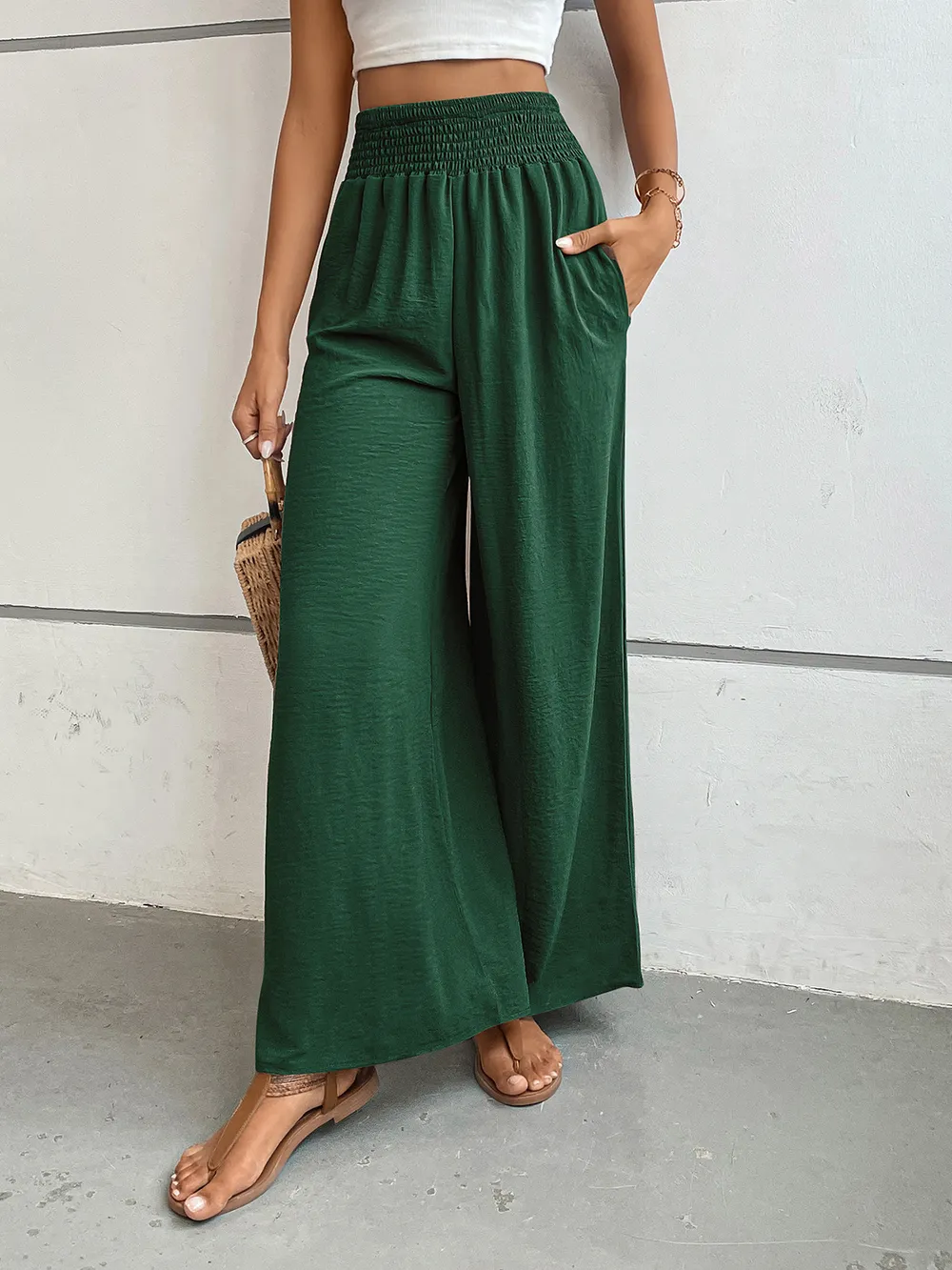 Wide Leg Pants with Pockets, image 23