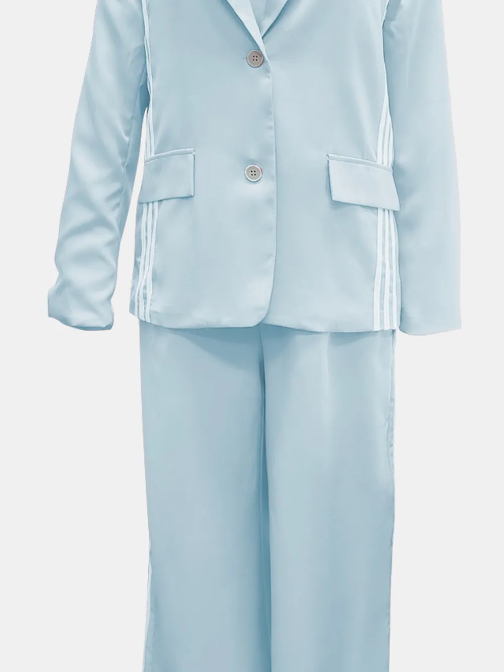 Side Striped Long Sleeve Blazer and Pants Set, image 9