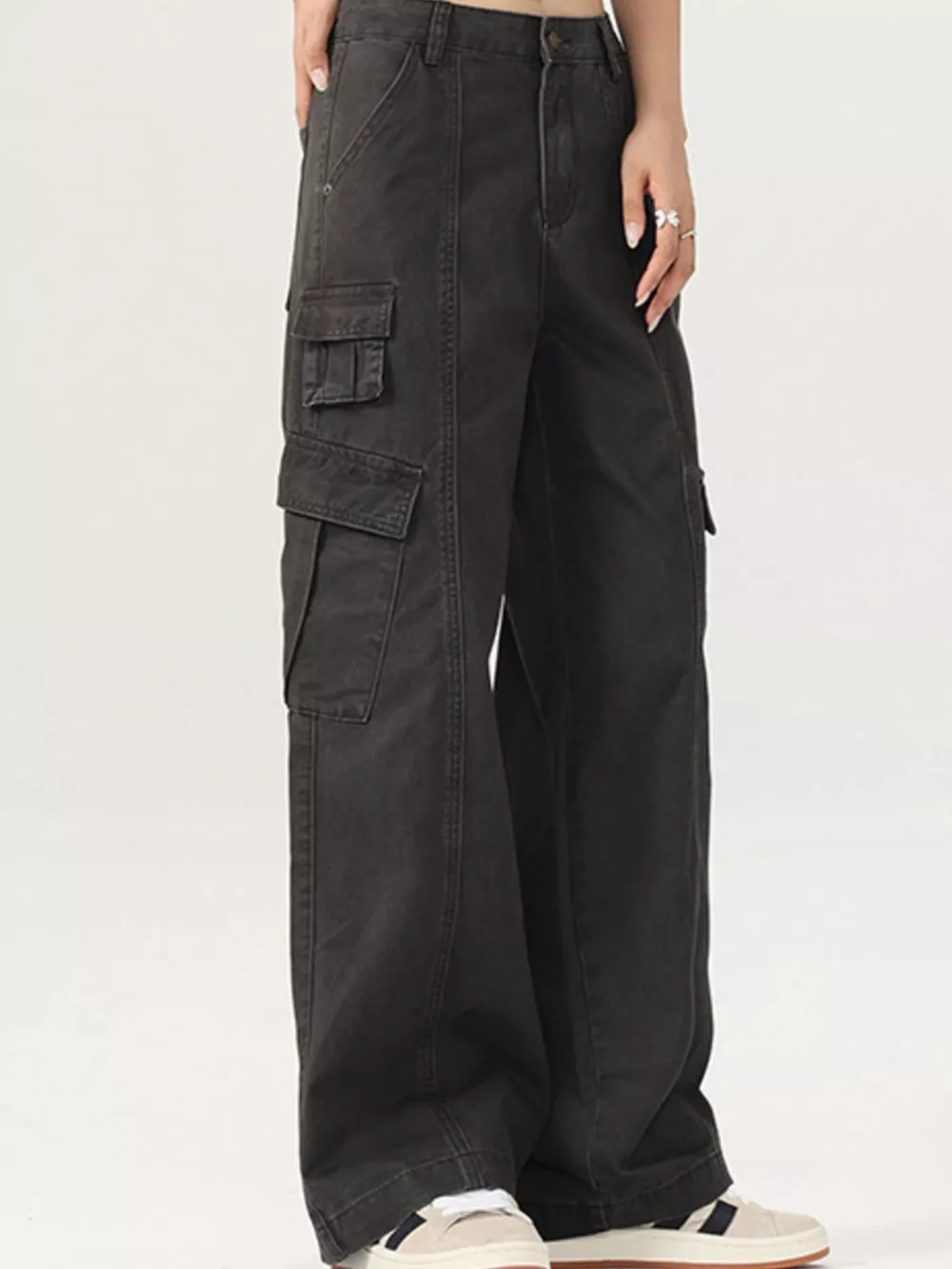 Men's Wide Leg Cargo Pants, image 3