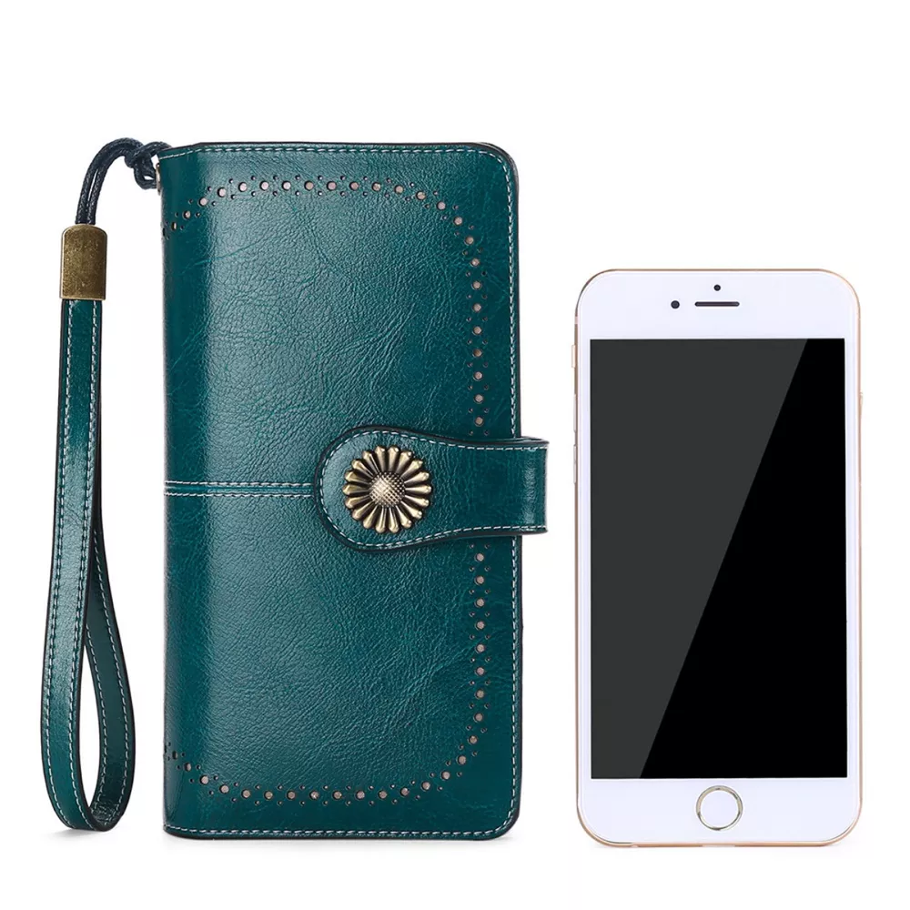 Vintage Style Leather Long Wallet, image 7