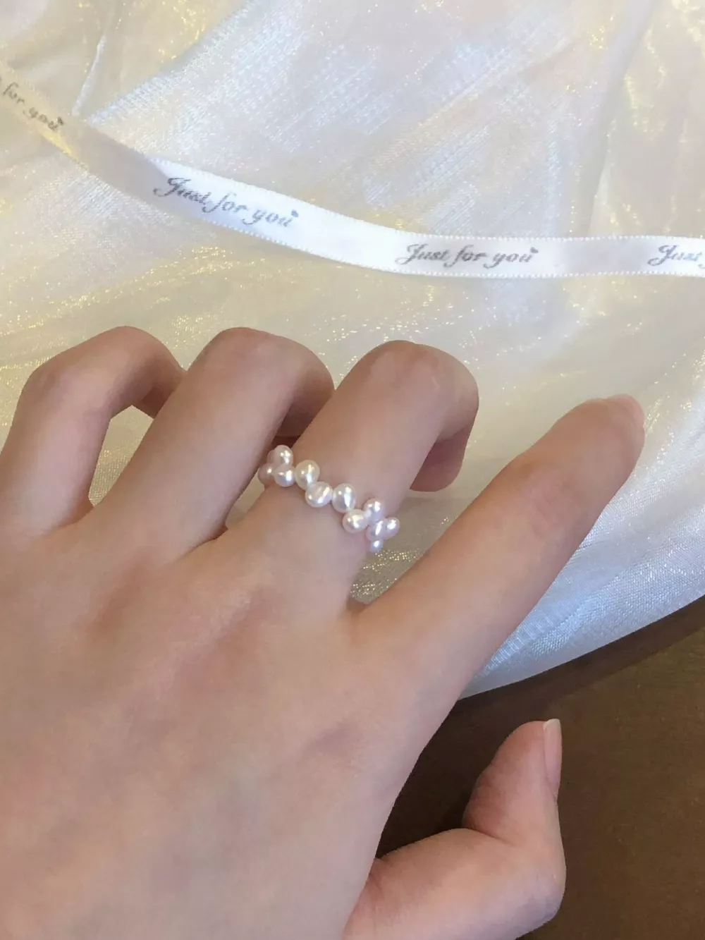 Freshwater Pearl Bead Ring, image 2