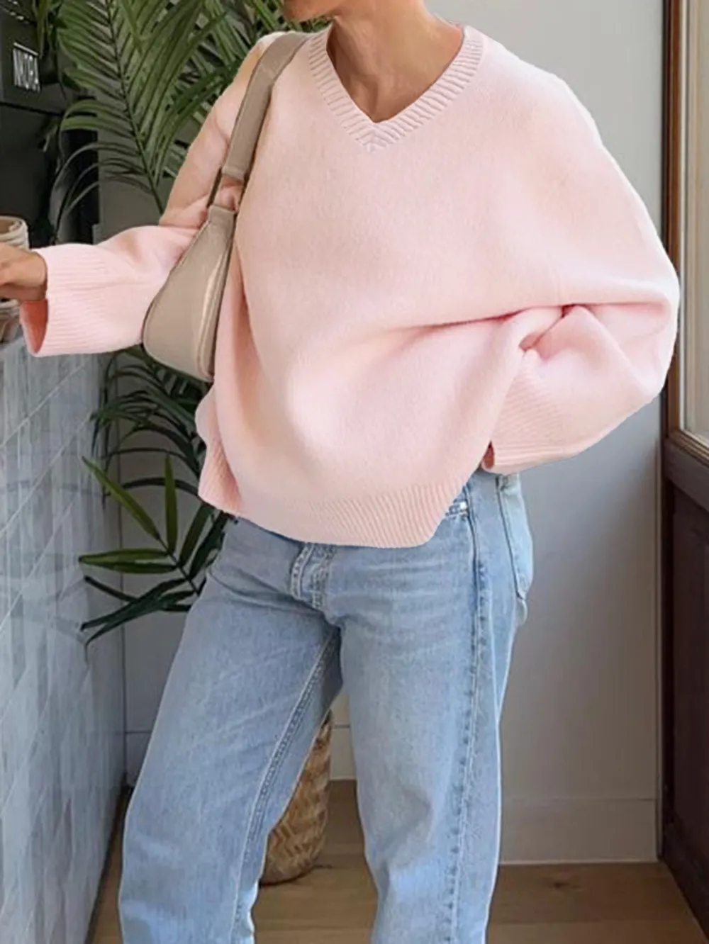 V-Neck Long Sleeve Sweater, image 4